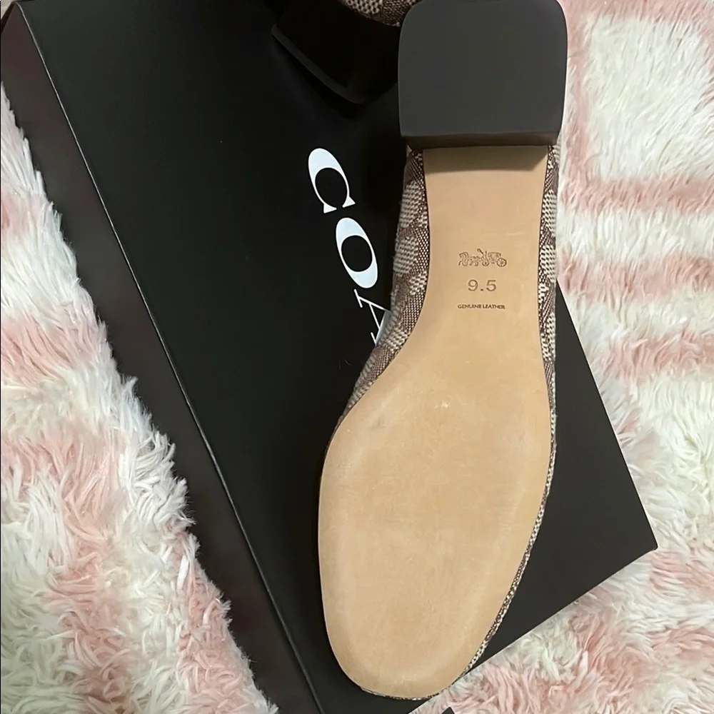 Coach Women's Brown Ballet Flats - Picture 2 of 3
